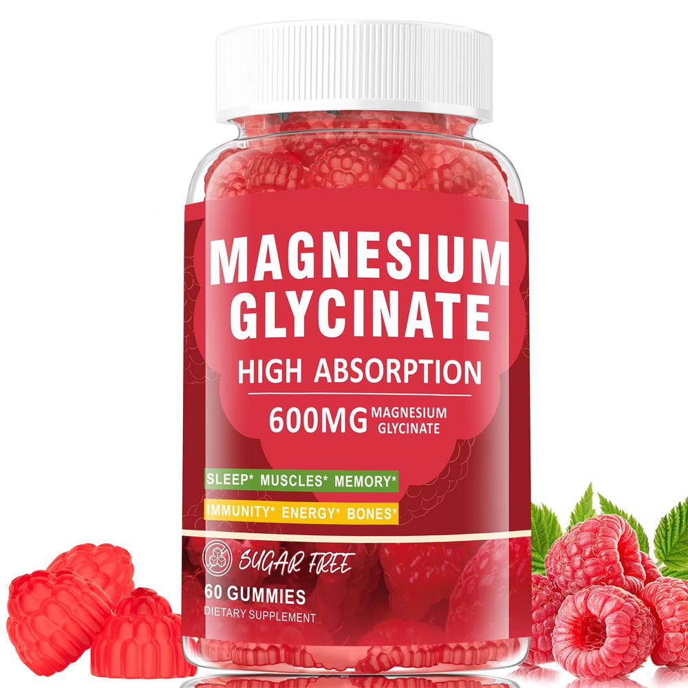 CNFHDI Magnesium Glycinate Gummies front view for easy daily relaxation.