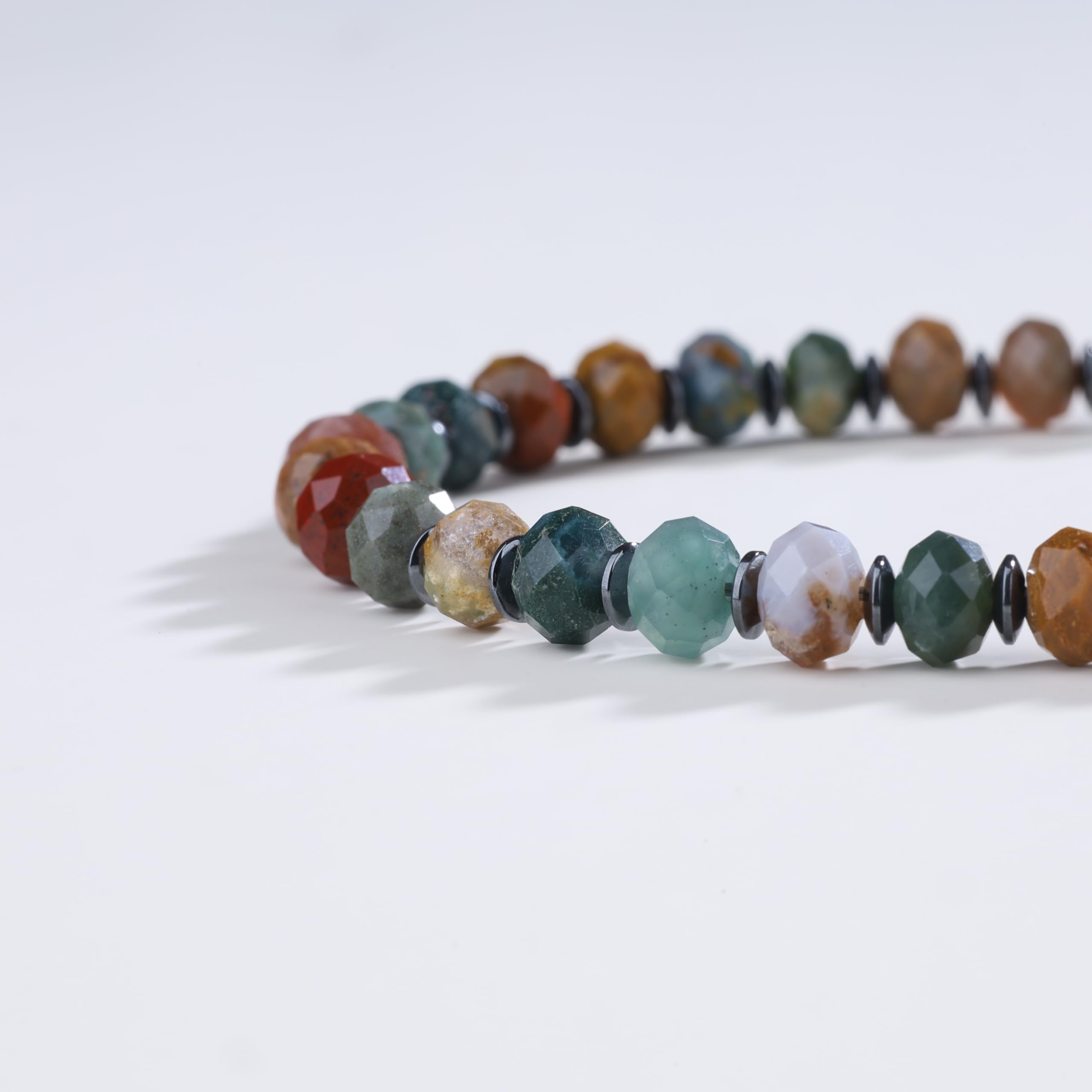 COAI Hematite Indian Agate bracelet clasp showcasing secure wear
