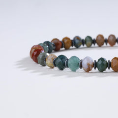 COAI Hematite Indian Agate bracelet clasp showcasing secure wear