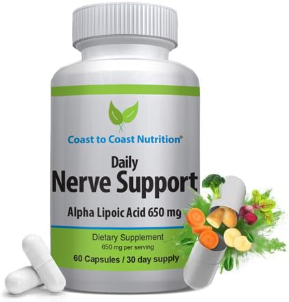 Coast to Coast Nutrition nerve support bottle front promoting daily nerve comfort