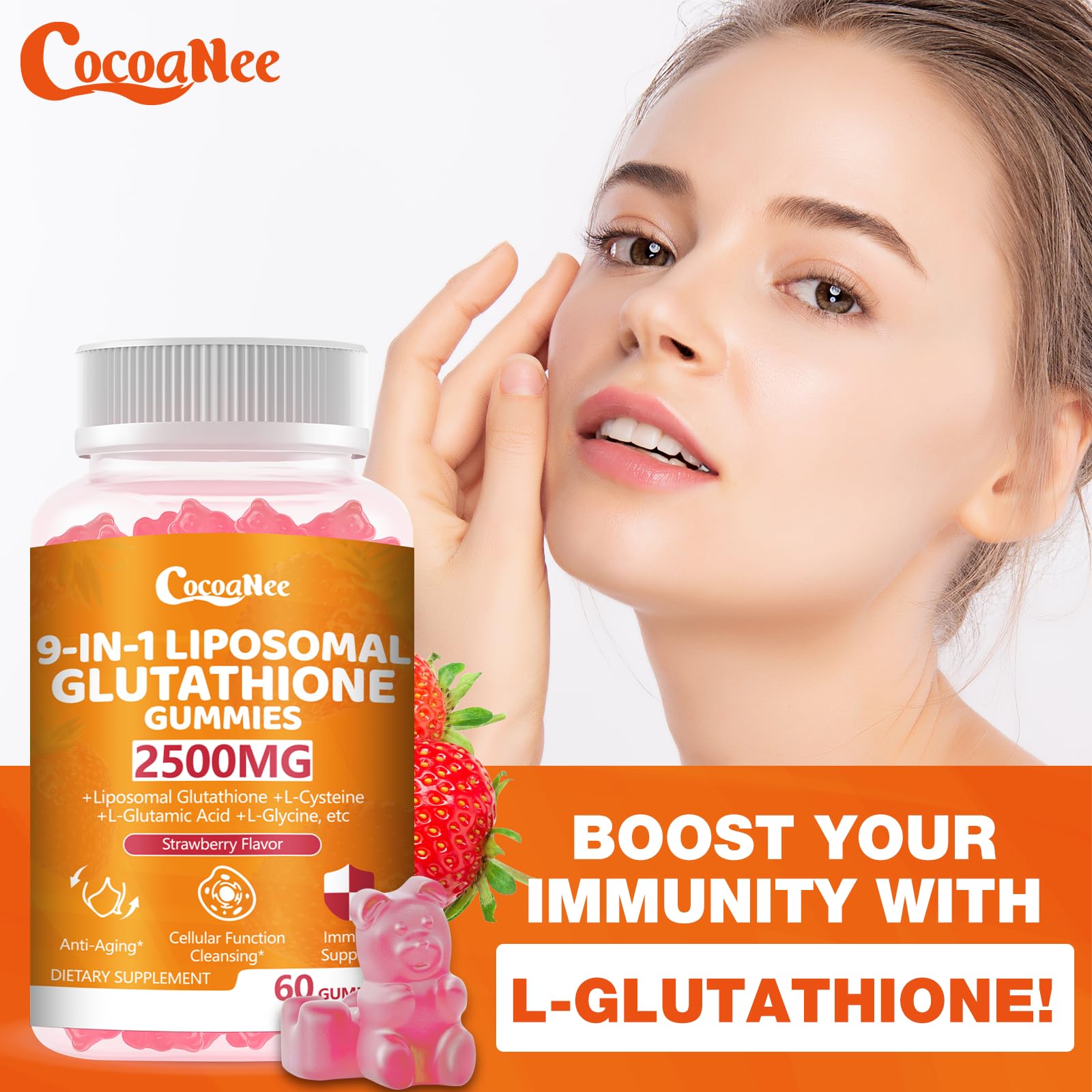 CocoaNee packaging front image communicates CGMP quality and product packaging.