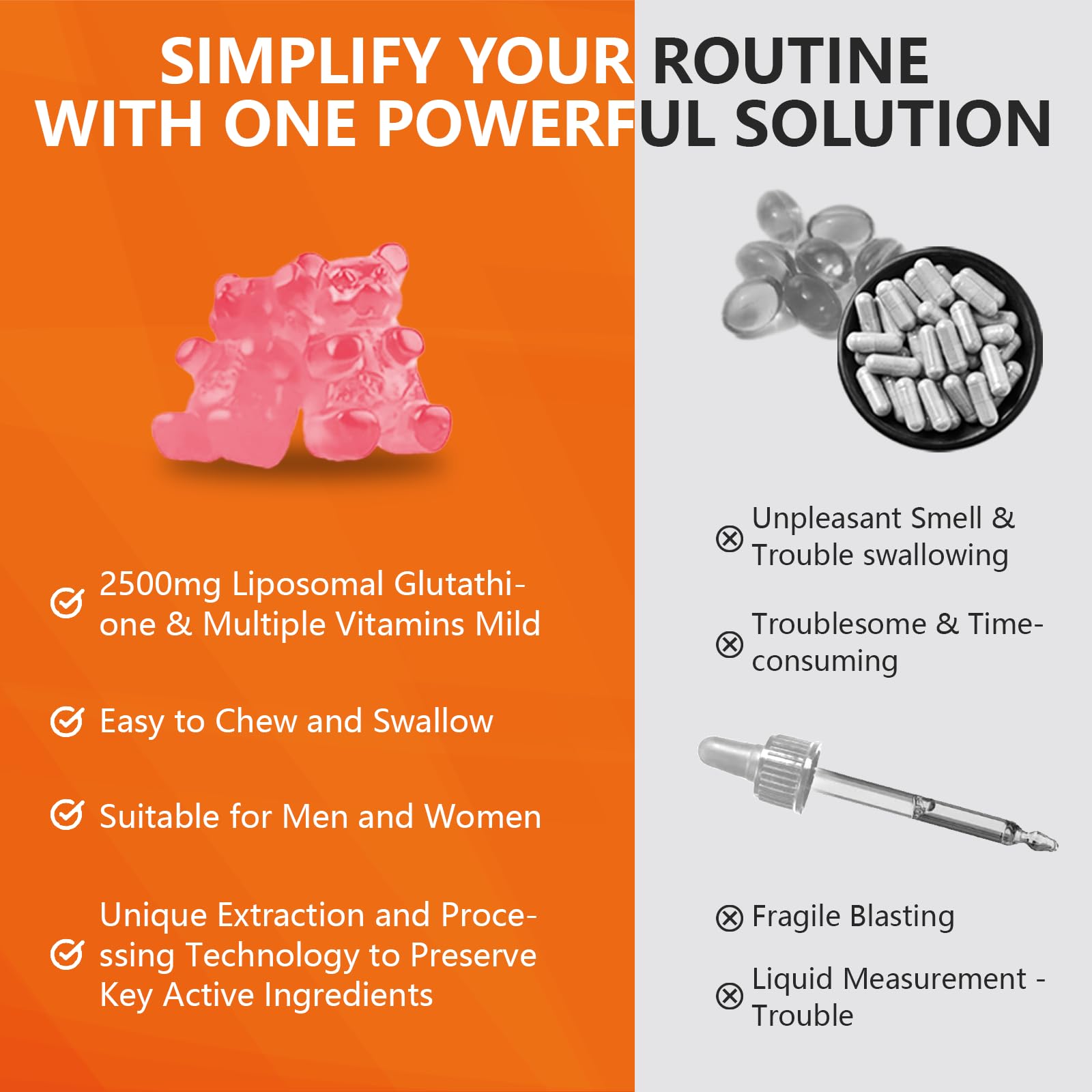 CocoaNee Glutathione gummies texture close-up showcases chewable consistency.