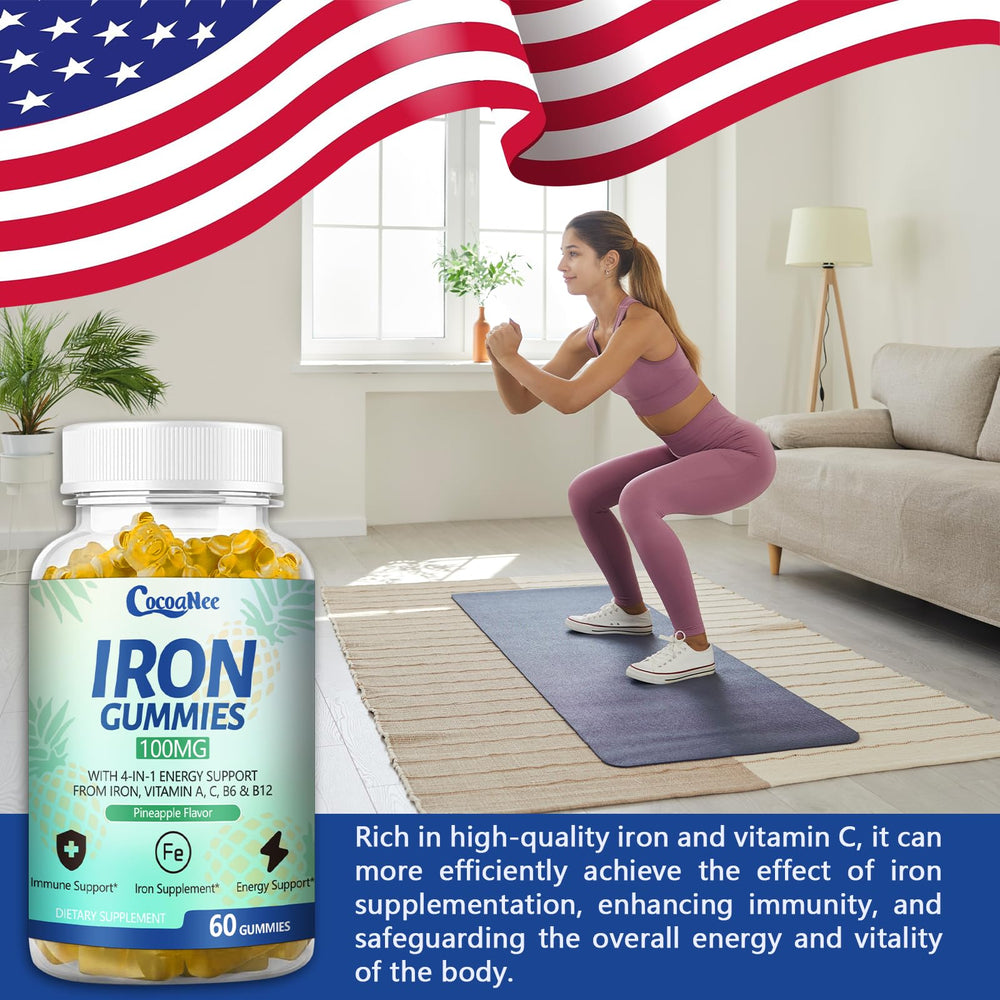 CocoaNee bottle beside vitamin C symbolizing absorption support.