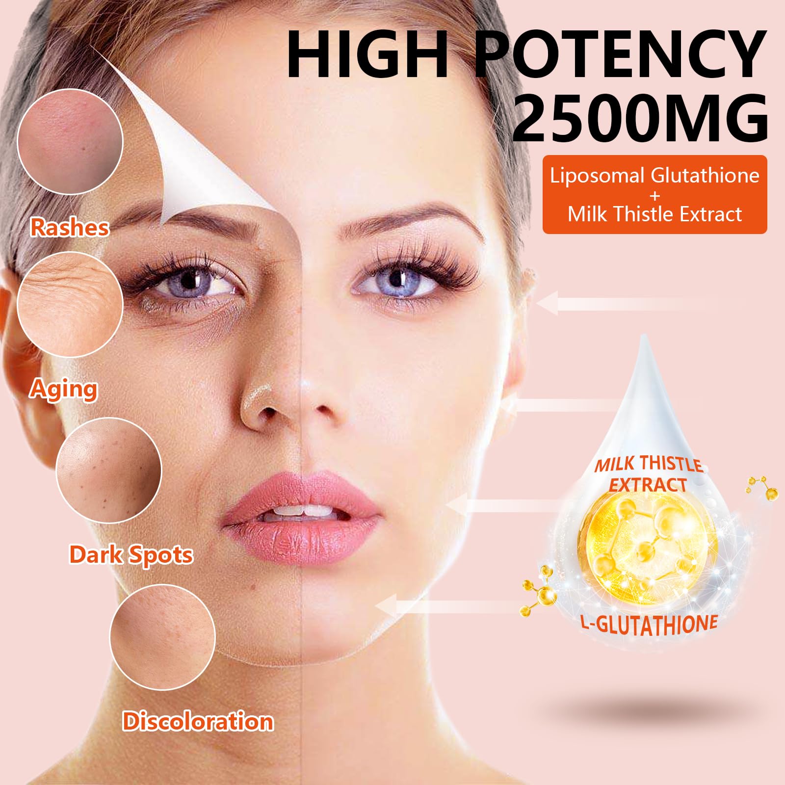 CocoaNee Strawberry flavor Glutathione Gummies close-up invites tasting and skin vitality use.