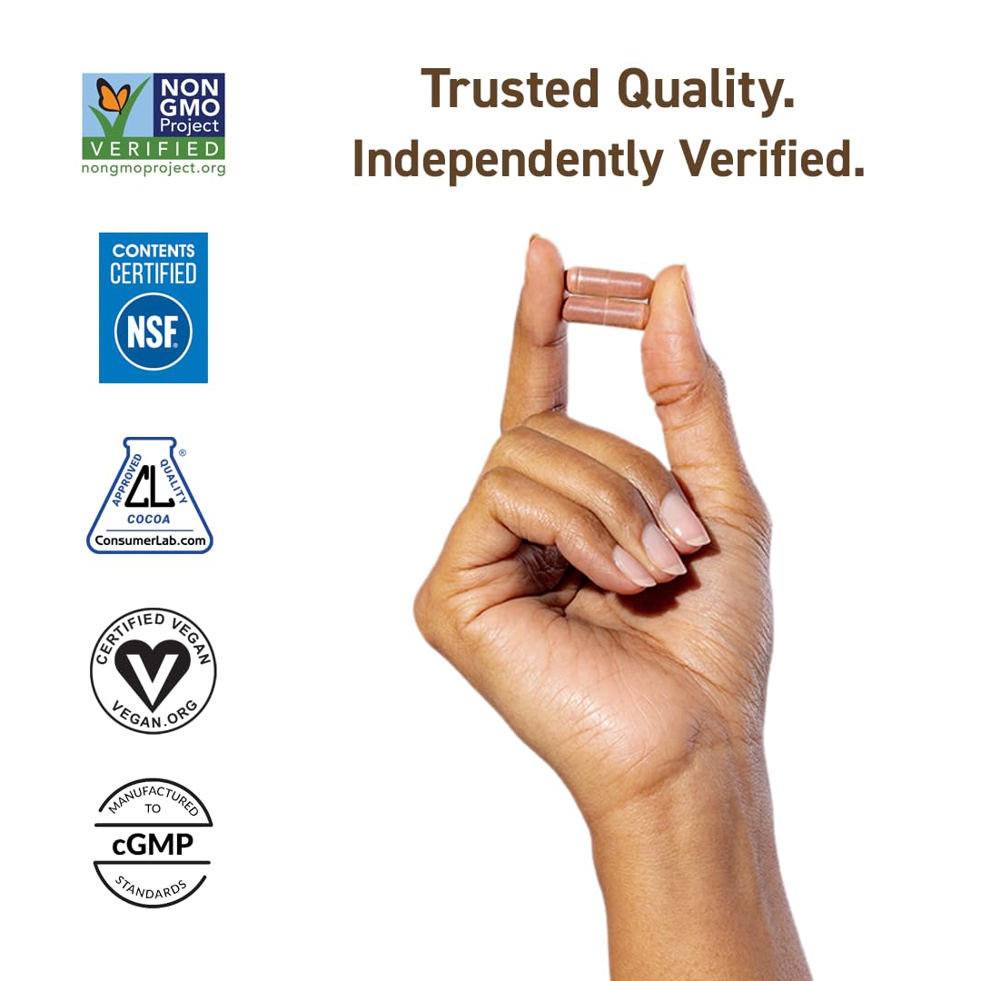 CocoaVia Cardio Health vegan ingredients label emphasizing plant-based flavanols.