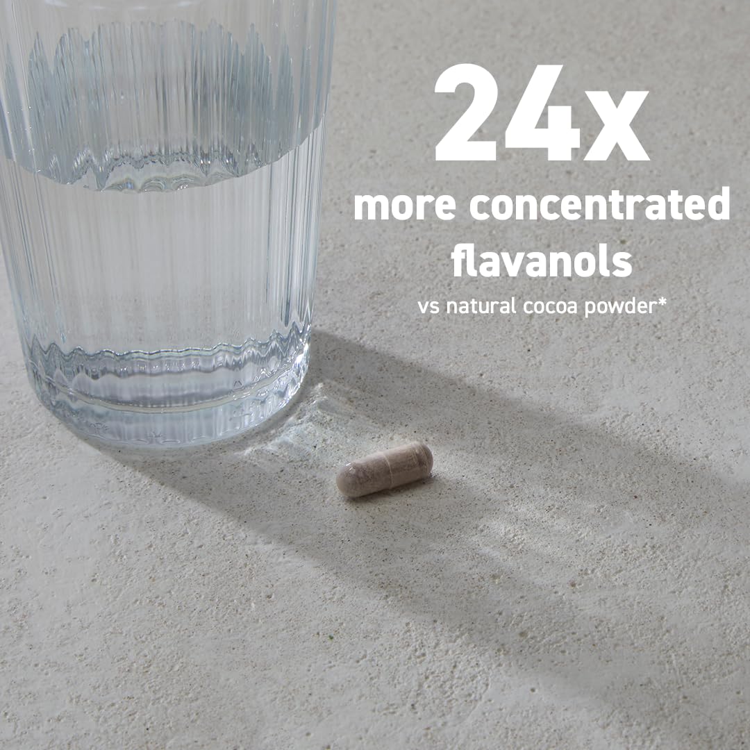 CocoaVia packaging showing 90 capsules and vegan icon.