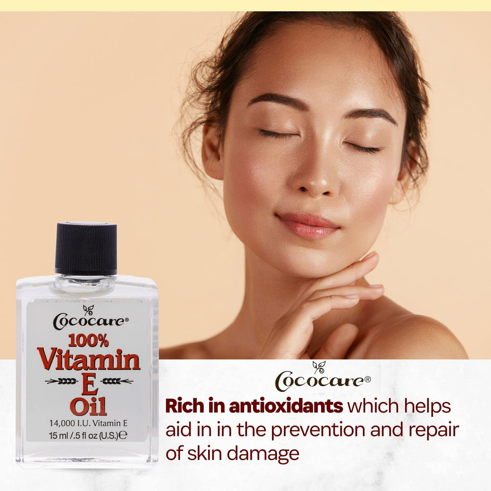 COCOCARE Vitamin E Oil drops ready for facial nourishment