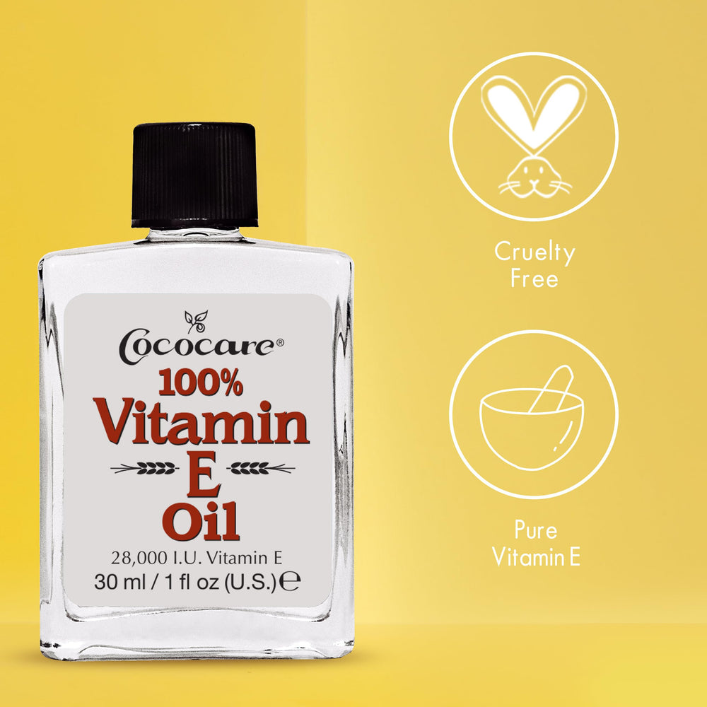 COCOCARE Vitamin E Oil applied to skin for a smooth feel