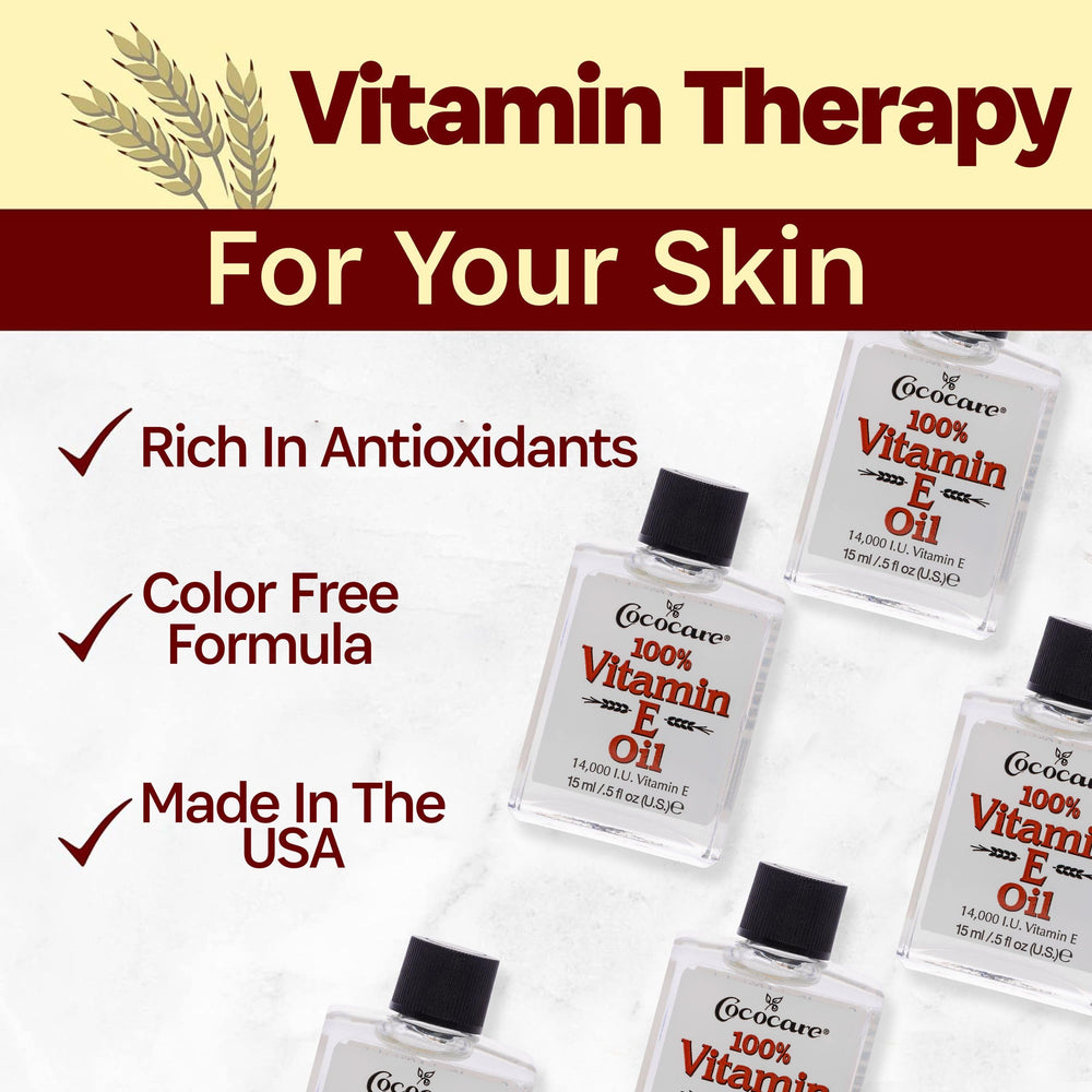 Close-up of COCOCARE Vitamin E Oil texture delivering deep moisture