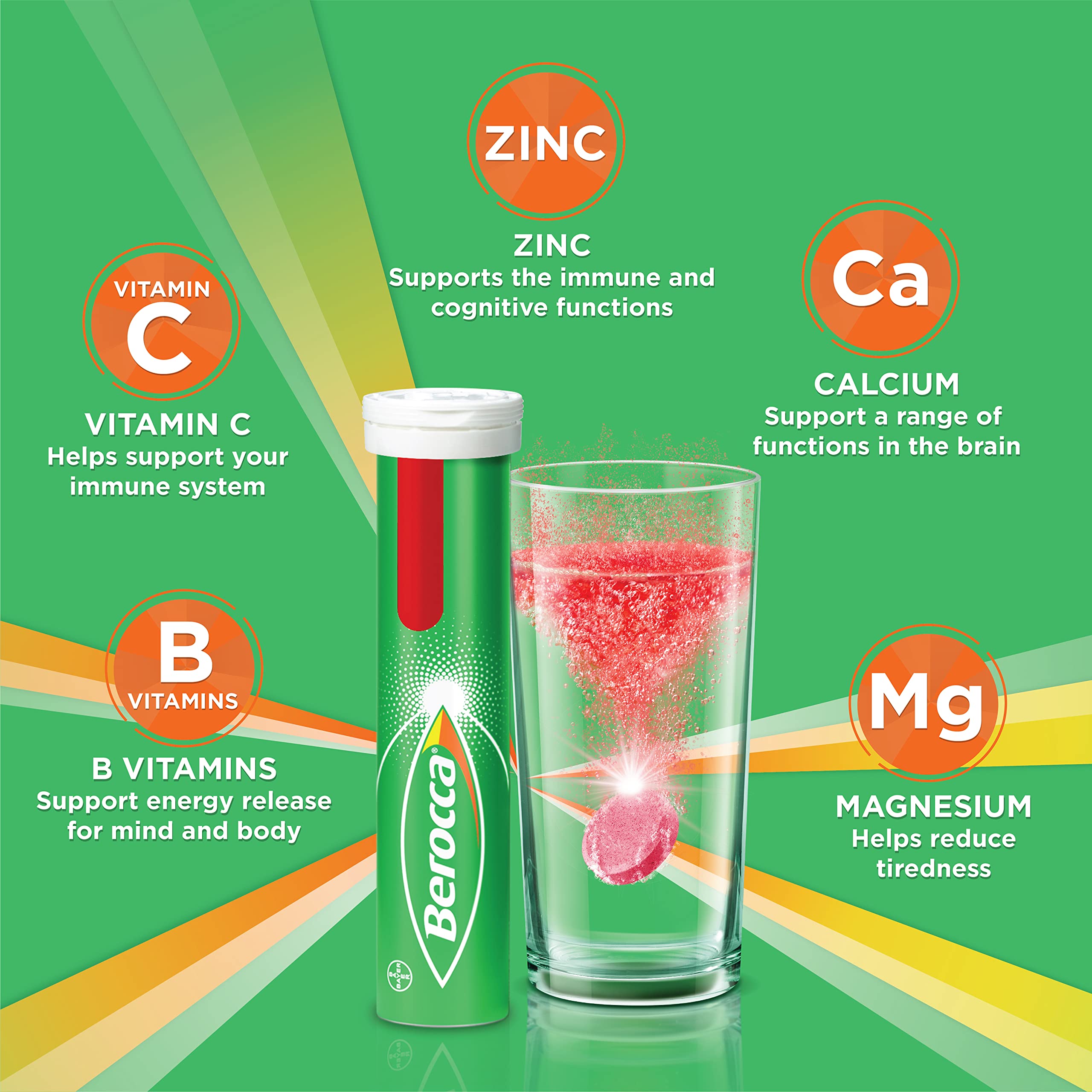 CoCoCherry Berocca Original Berry packaging on a kitchen counter