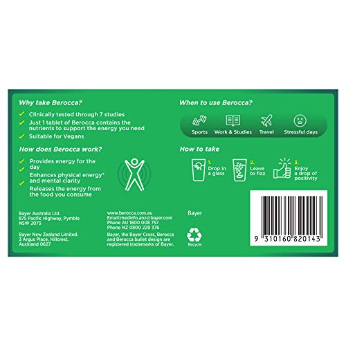 CoCoCherry Berocca Original Berry bottle on shelf with vitamin rich formula