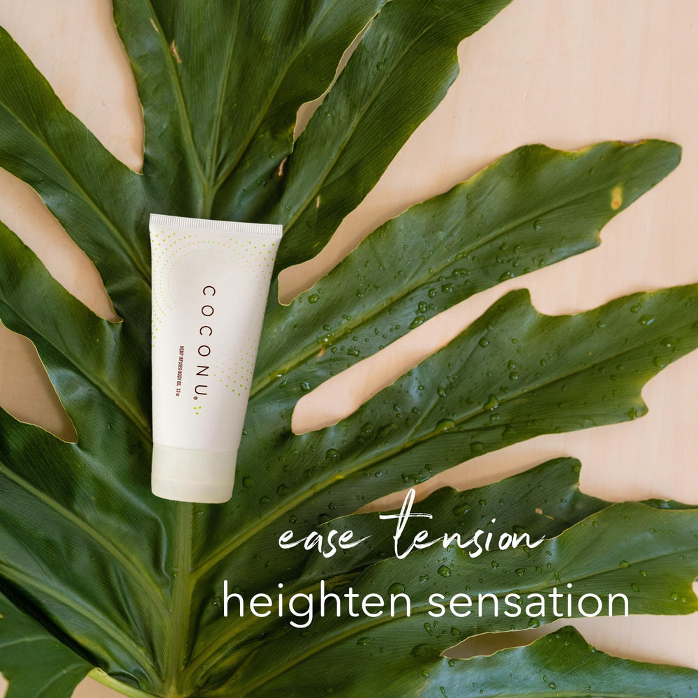 COCONU hand applying oil on dry areas illustrates targeted hydration.