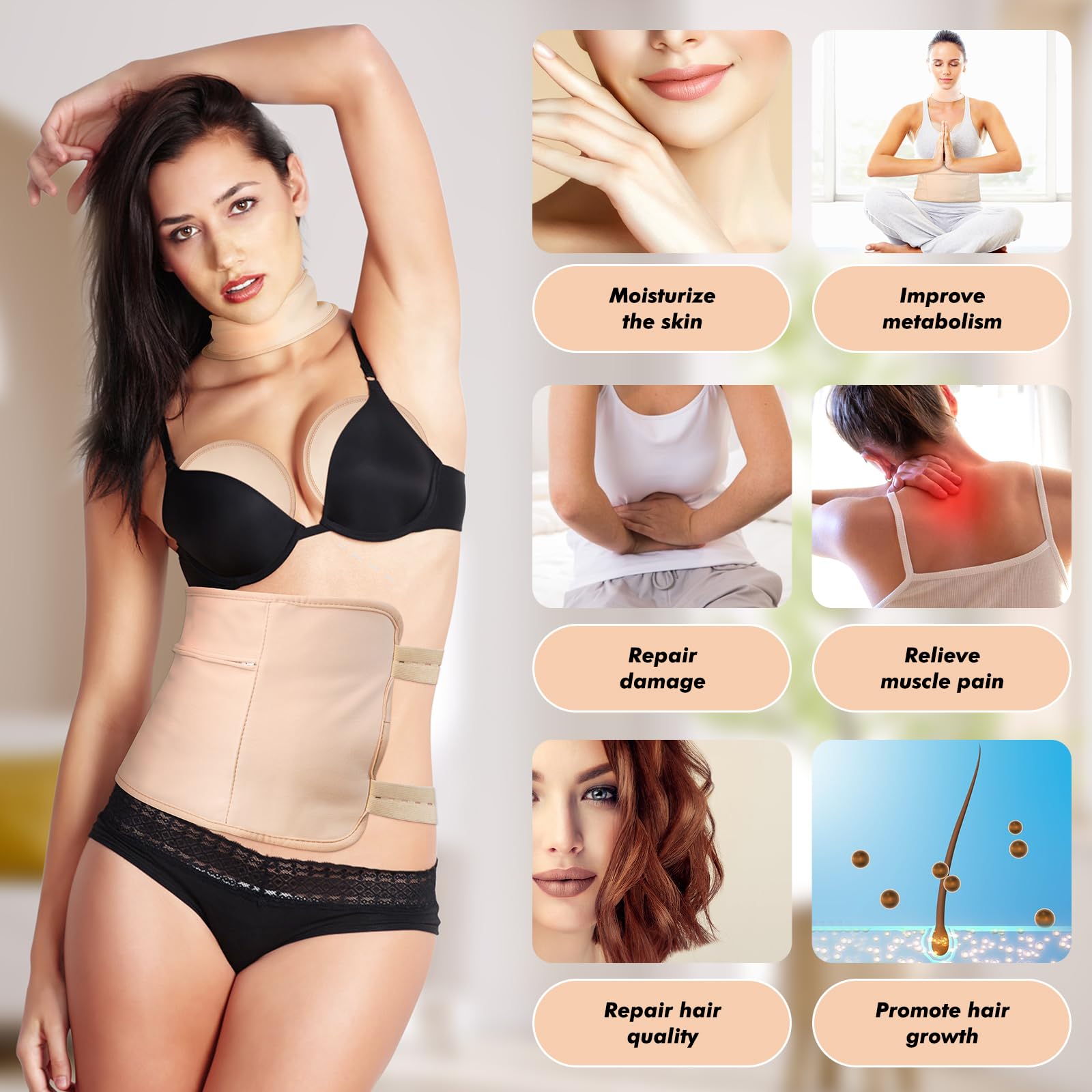 Cocytat castor oil wrap in machine washable setup for repeated use