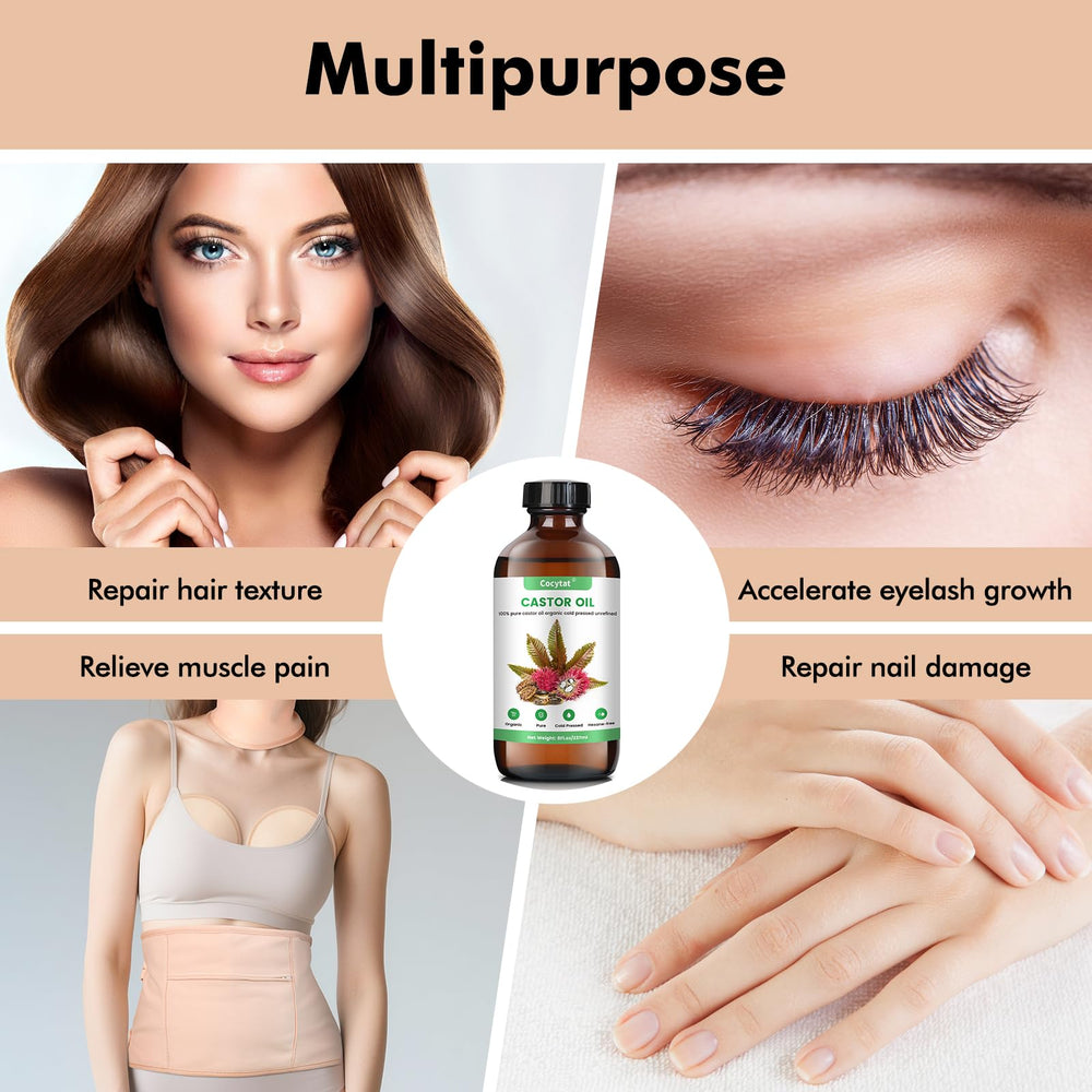 Cocytat castor oil pack wrap on stomach for targeted coverage and ease
