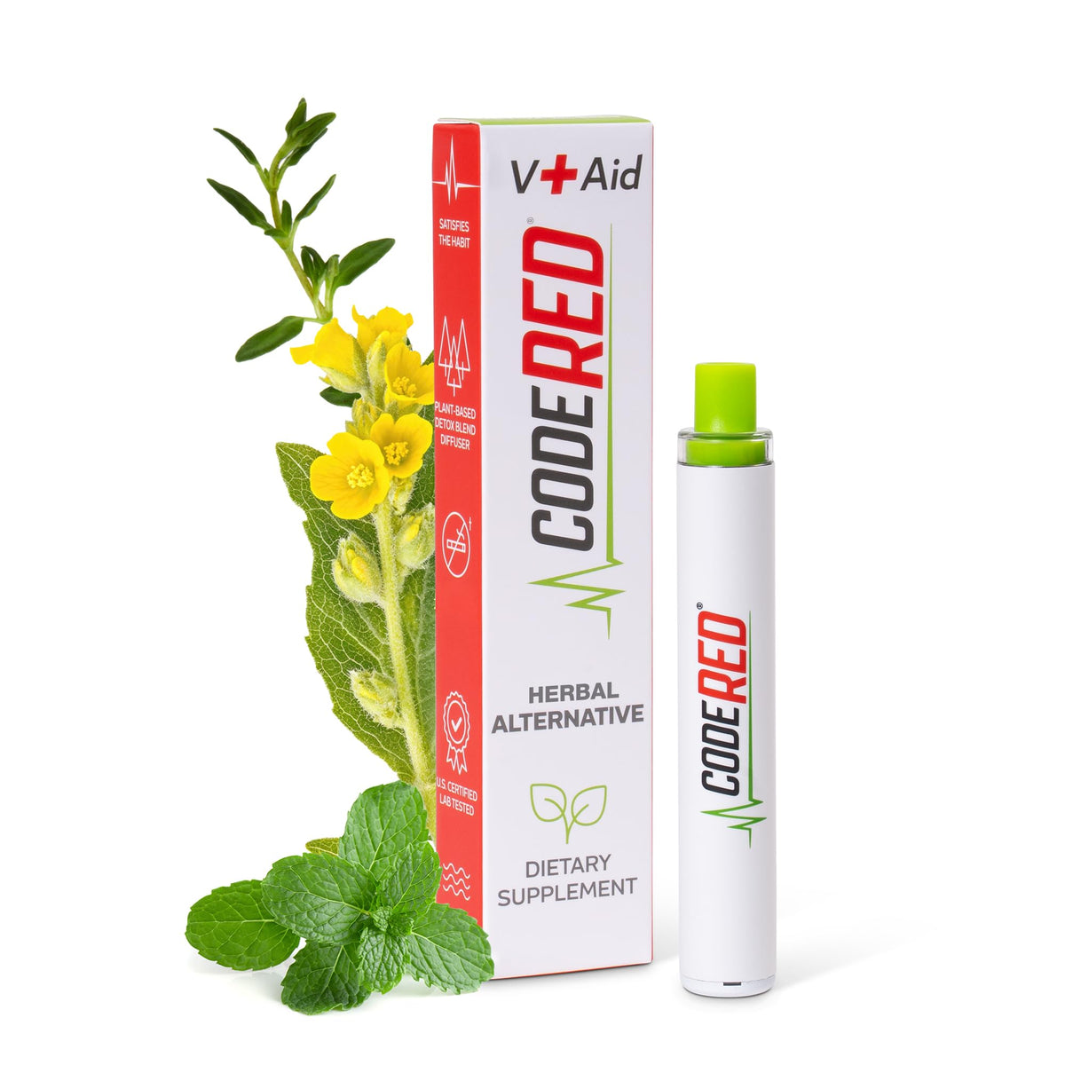 Code Red V-Aid Diffuser Pen front view for portable aromatherapy on the go.