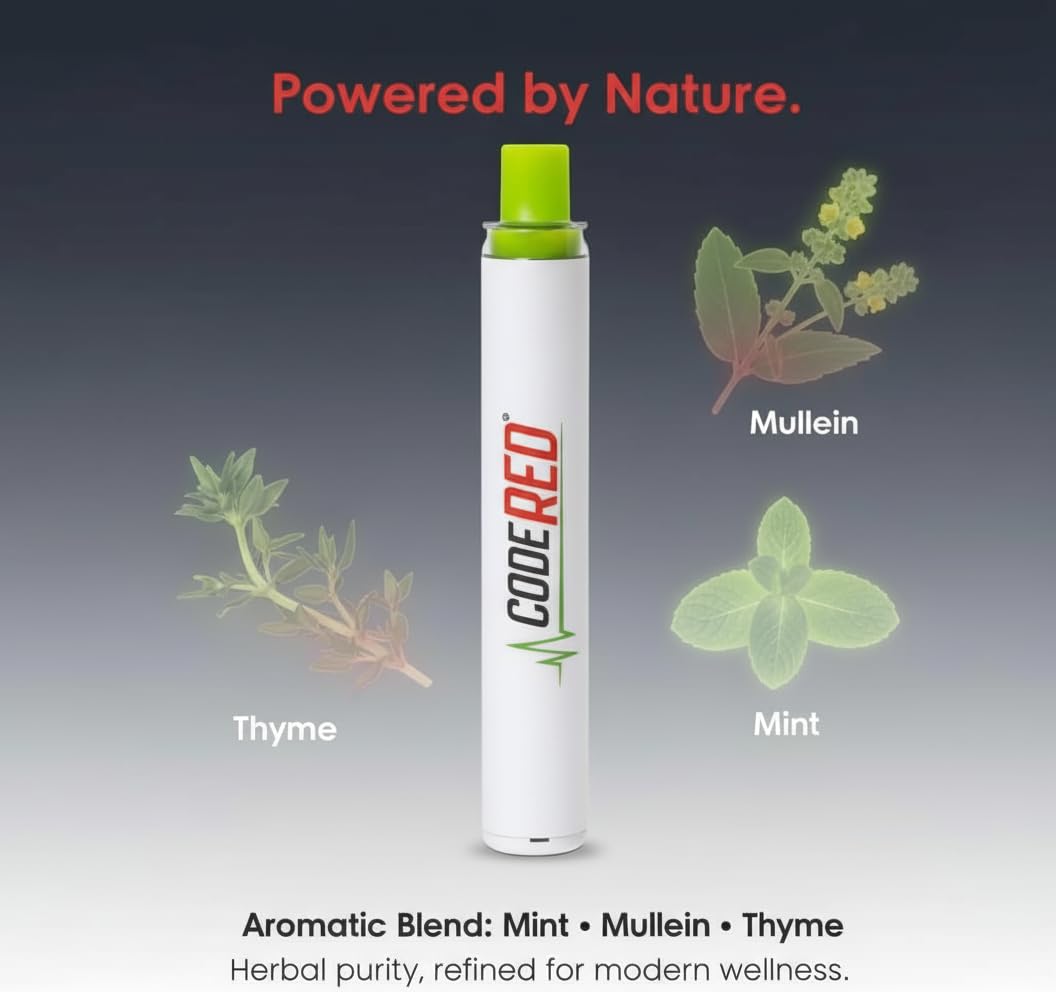 Code Red V-Aid Diffuser Pen in-use at office setting demonstrates discreet aromatherapy.