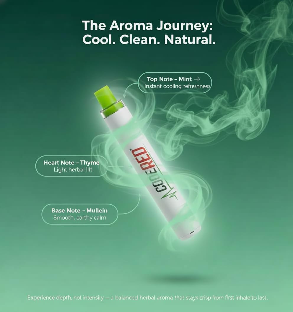Code Red V-Aid Diffuser Pen long-lasting sessions support extended, cord-free use.