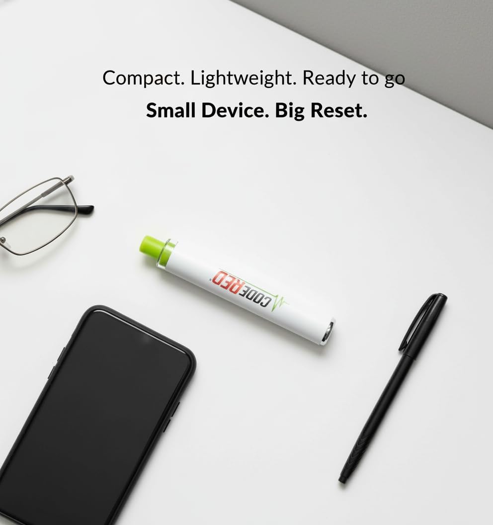 Code Red V-Aid Diffuser Pen portable design for travel, work, or home use.