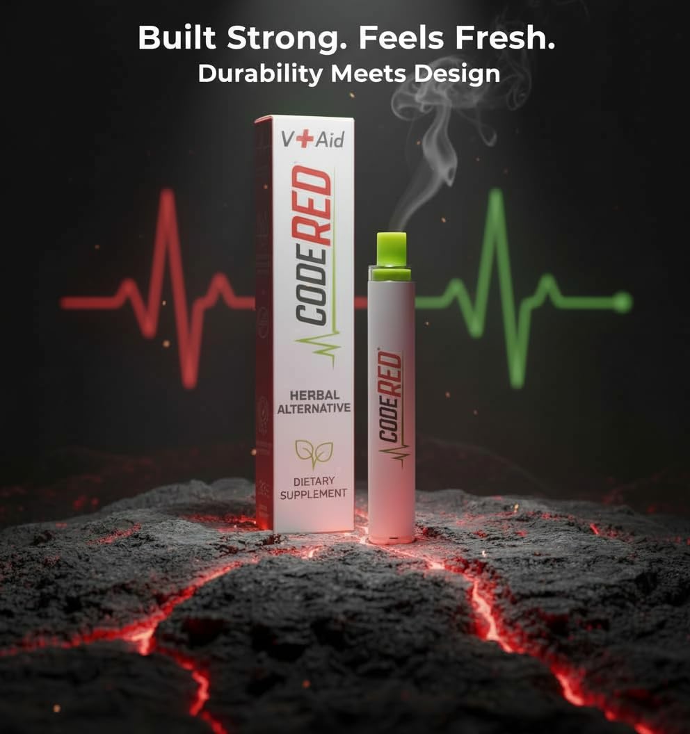 Code Red V-Aid Diffuser Pen thyme-mint scent highlights refreshing, clean aroma for quick resets.