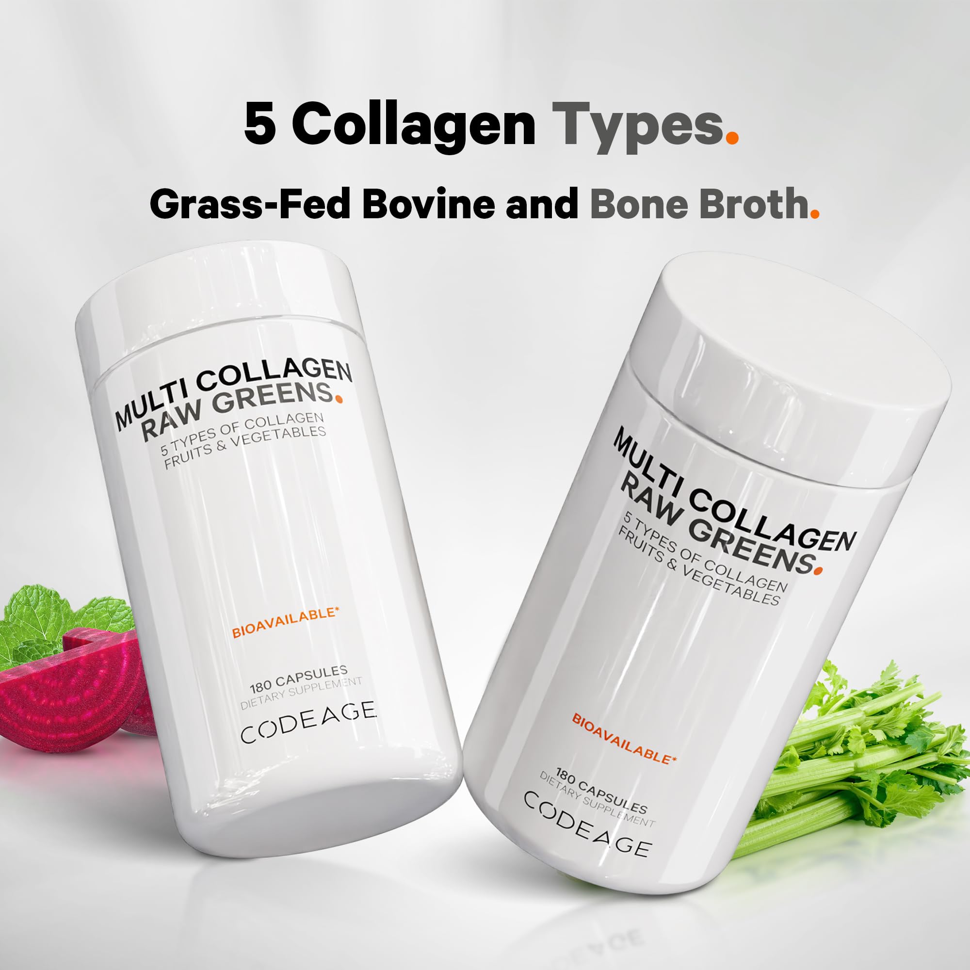 Codeage 21 organic fruits and vegetables label providing natural greens nutrition.