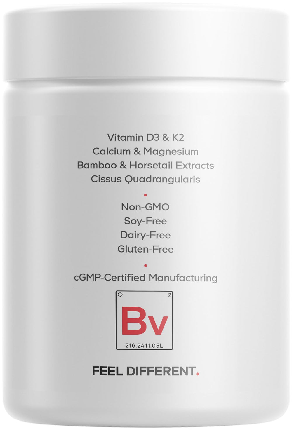 Label highlights cissus, resveratrol, knotweed root ingredients in Codeage Bones Vitamins+
