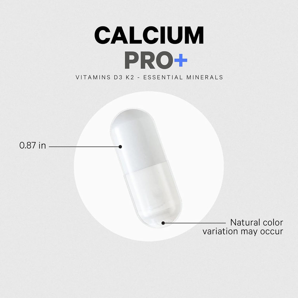 Codeage Calcium Pro+ capsules lined up for easy daily consumption.