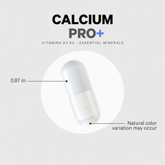 Codeage Calcium Pro+ capsules lined up for easy daily consumption.