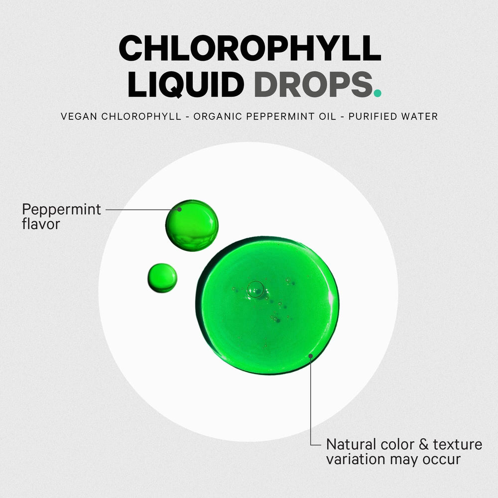 Non-GMO label on Codeage Chlorophyll Drops.