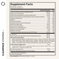 Codeage Clearface bottle pouring capsules for easy daily skin nutrition.
