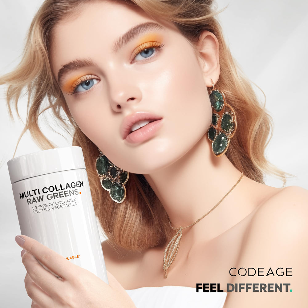 Shell Collagen Codeage Multi Collagen Raw Greens Capsules – 5 Types, 21 Organic Fruit ...