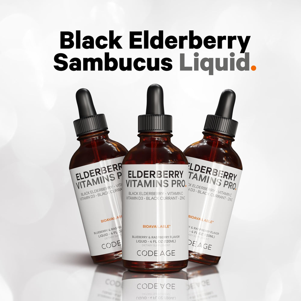 Codeage Elderberry Vitamins Pro elderberry blend with organic black currant