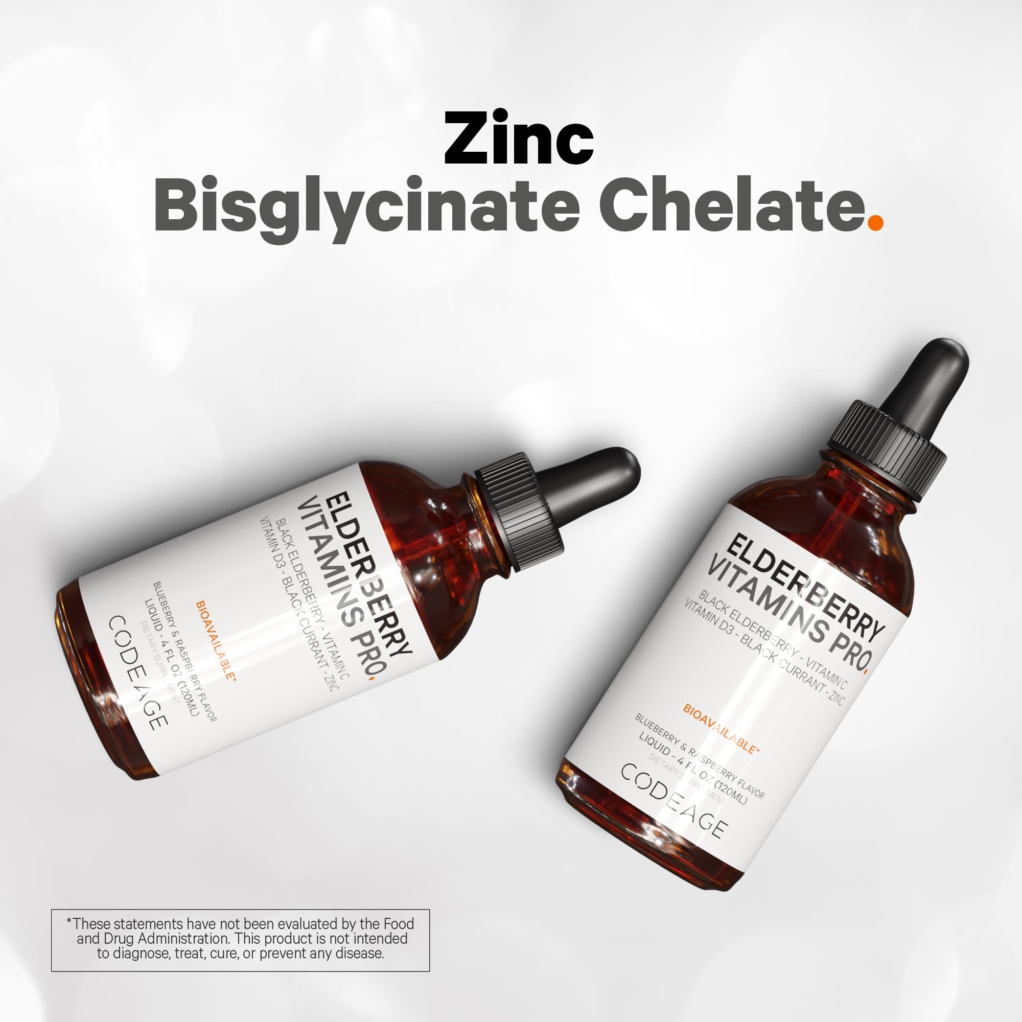 Codeage Elderberry Vitamins Pro Albion Zinc detail