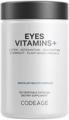 Codeage Eyes Vitamins bottle front showing a complete eye health supplement for daily support