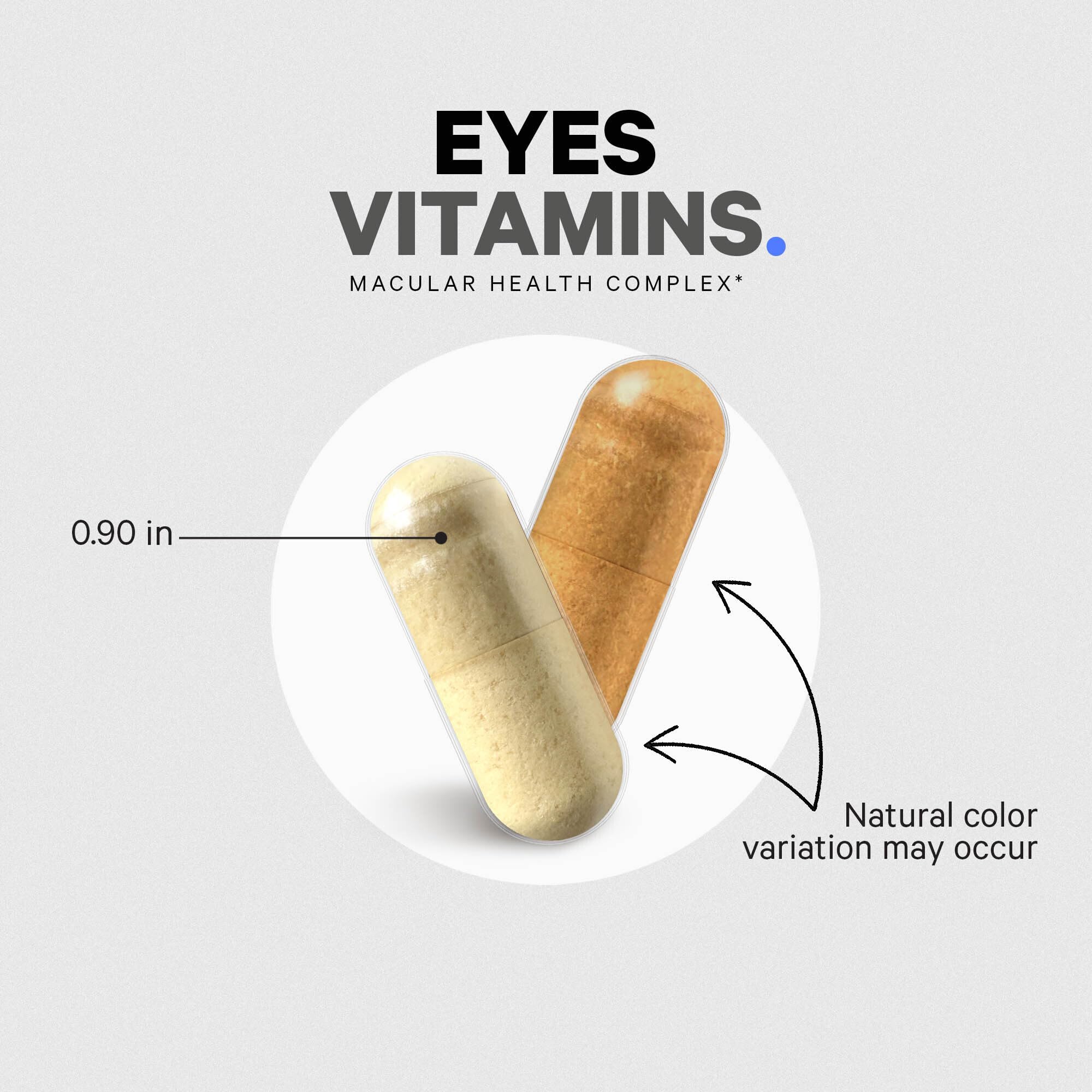 Codeage Eyes serving spoon beside bottle illustrates easy daily regimen