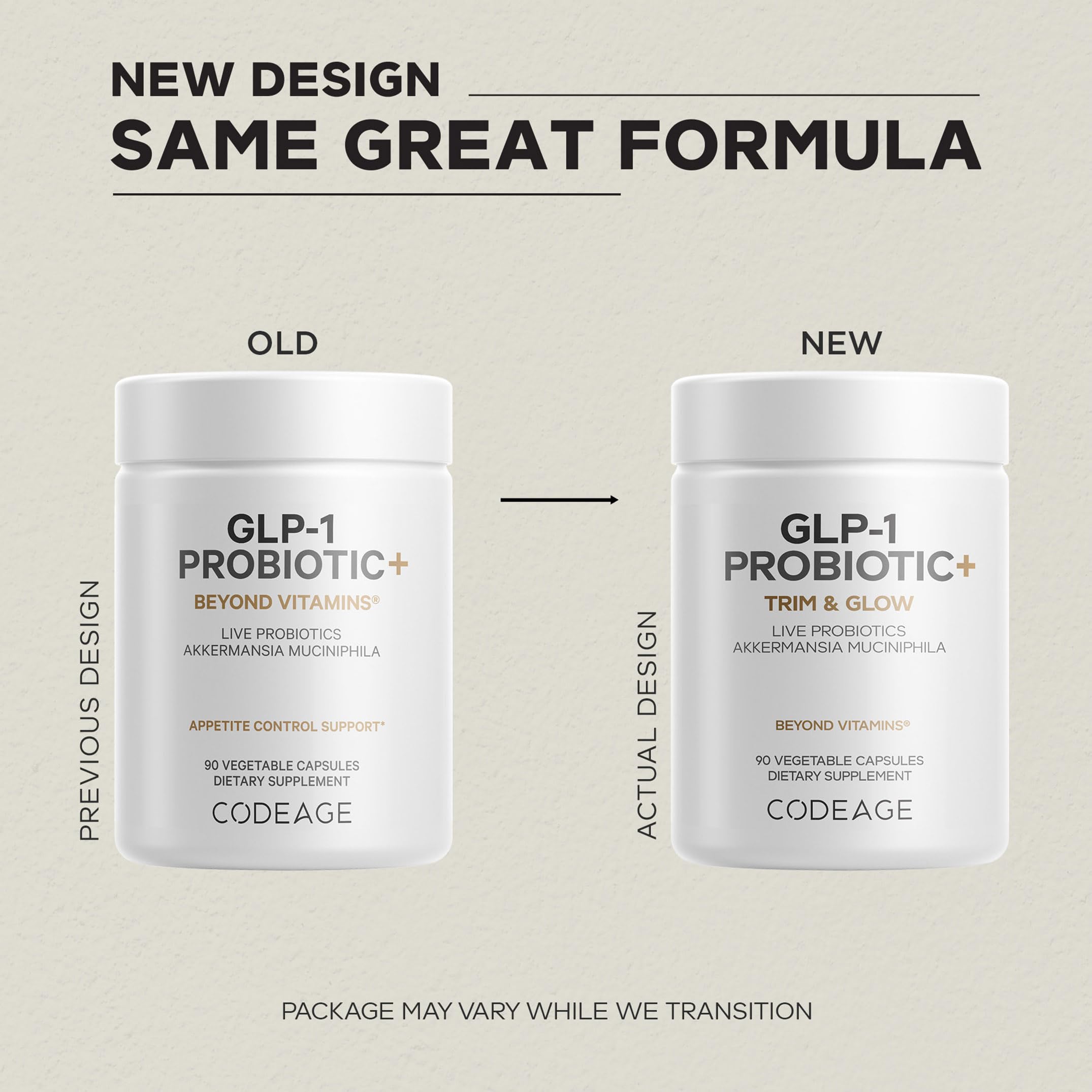 Codeage GLP-1 Probiotic+ capsules shown for easy daily use