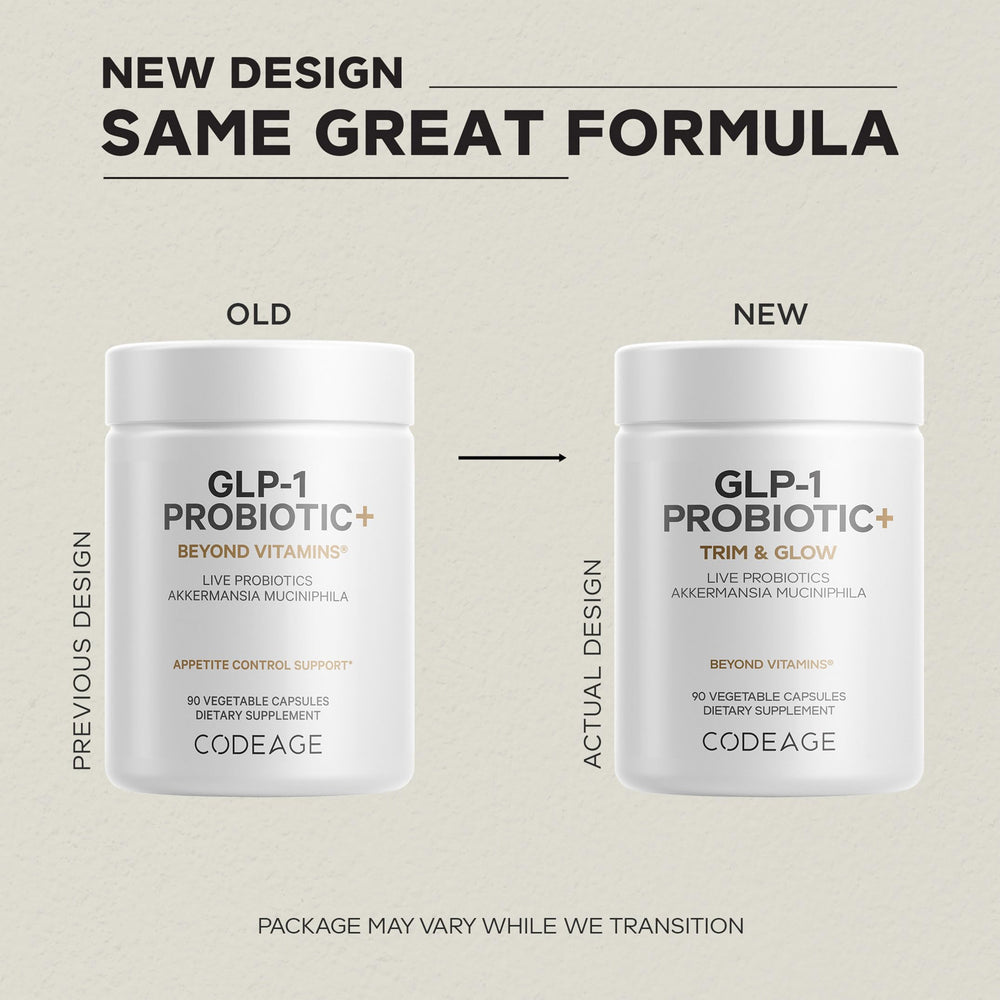 Codeage GLP-1 Probiotic+ capsules shown for easy daily use