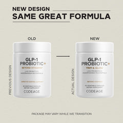 Codeage GLP-1 Probiotic+ capsules shown for easy daily use