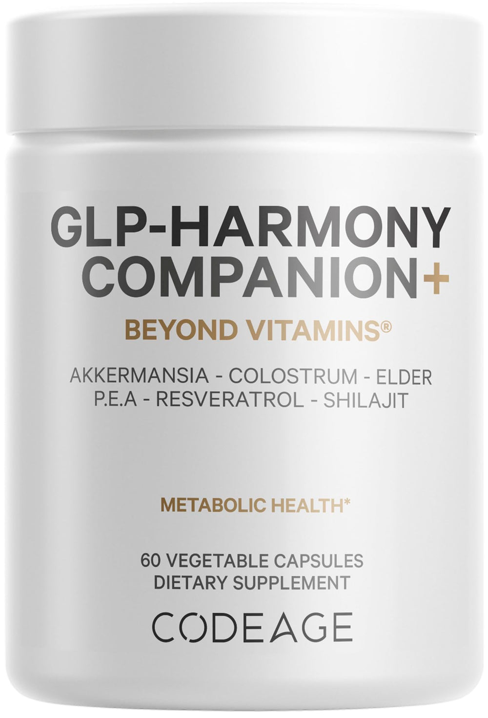 Codeage GLP-Harmony Companion+ bottle for daily wellness support and easy dosing