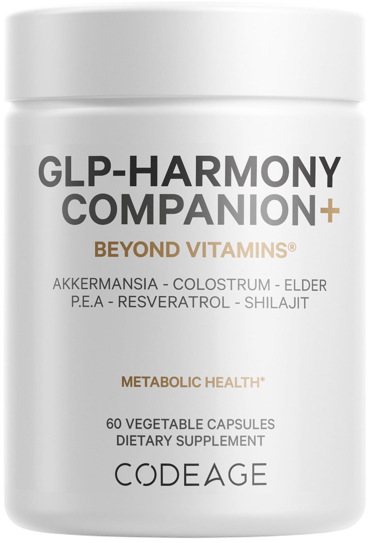 Codeage GLP-Harmony Companion+ bottle for daily wellness support and easy dosing
