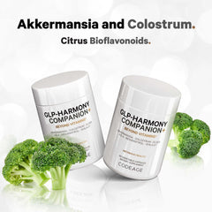 Codeage GLP-Harmony Companion+ lions-mane capsules close-up highlighting mushroom component