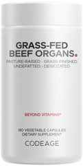 Codeage Grass-Fed Beef Organs Liver capsules for daily nourishment.