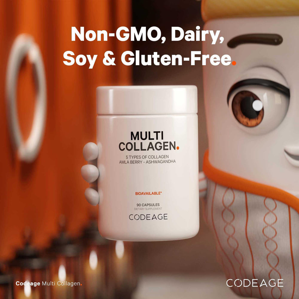 Codeage Hydrolyzed collagen close-up suggests easier digestion and absorption.