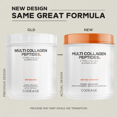 Codeage hydrolyzed collagen closeup showing fine powder texture and solubility