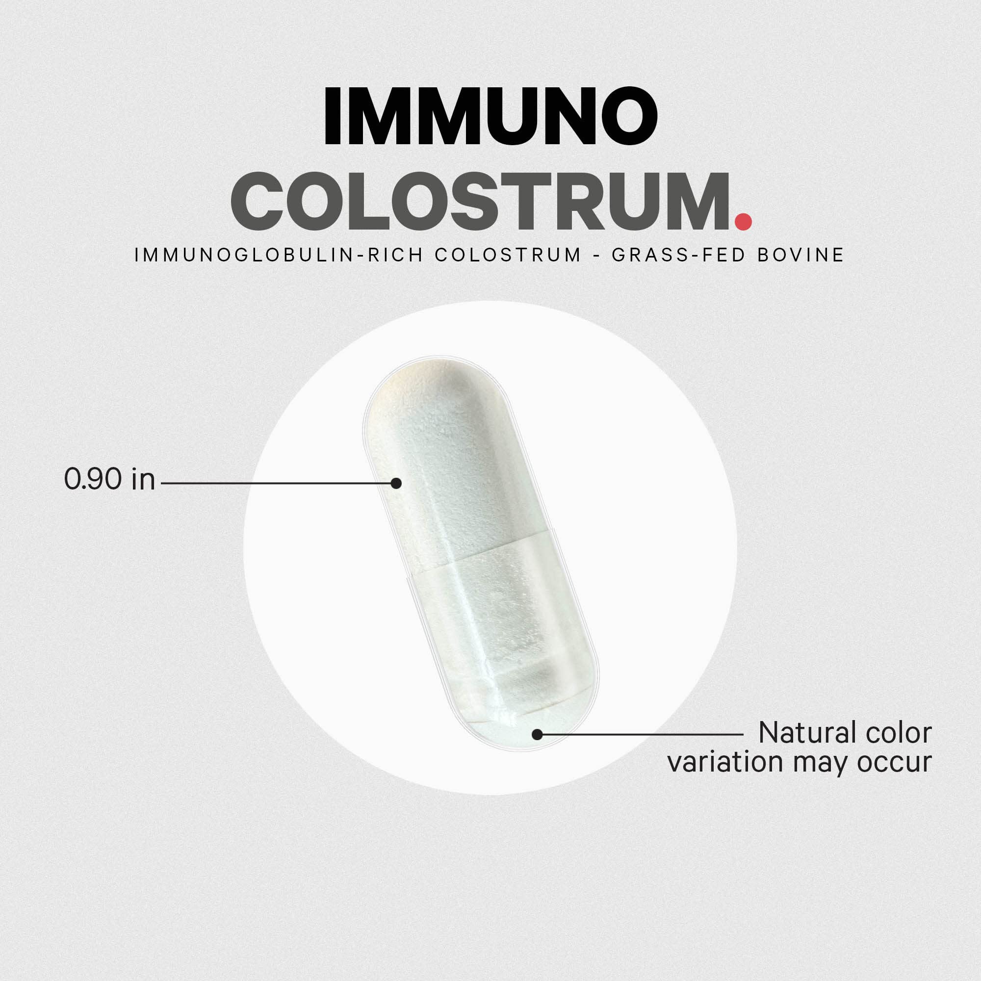 Codeage Immuno Colostrum bottle with measuring cup in shot.
