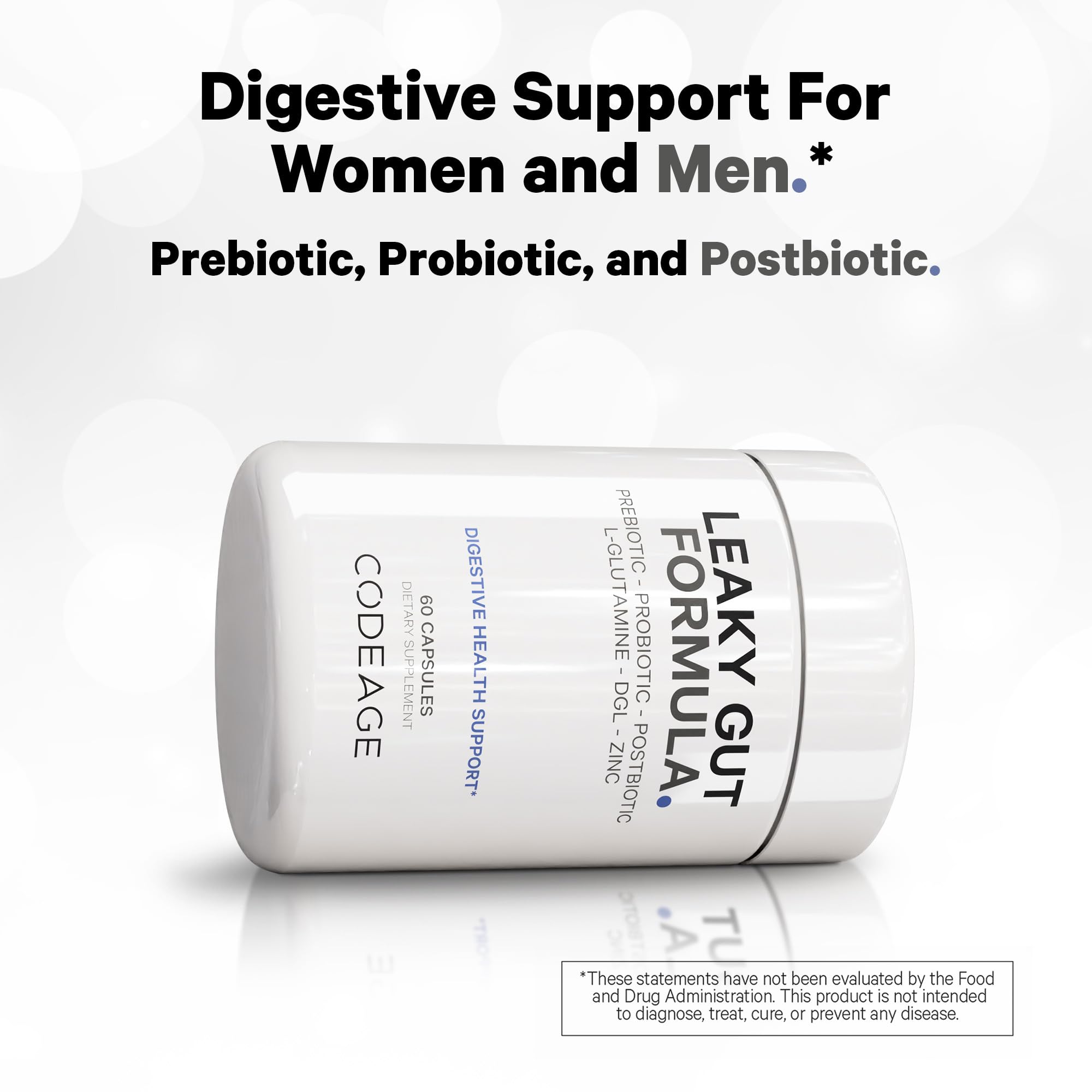 Codeage Leaky Gut DGL licorice for soothing digestive comfort.