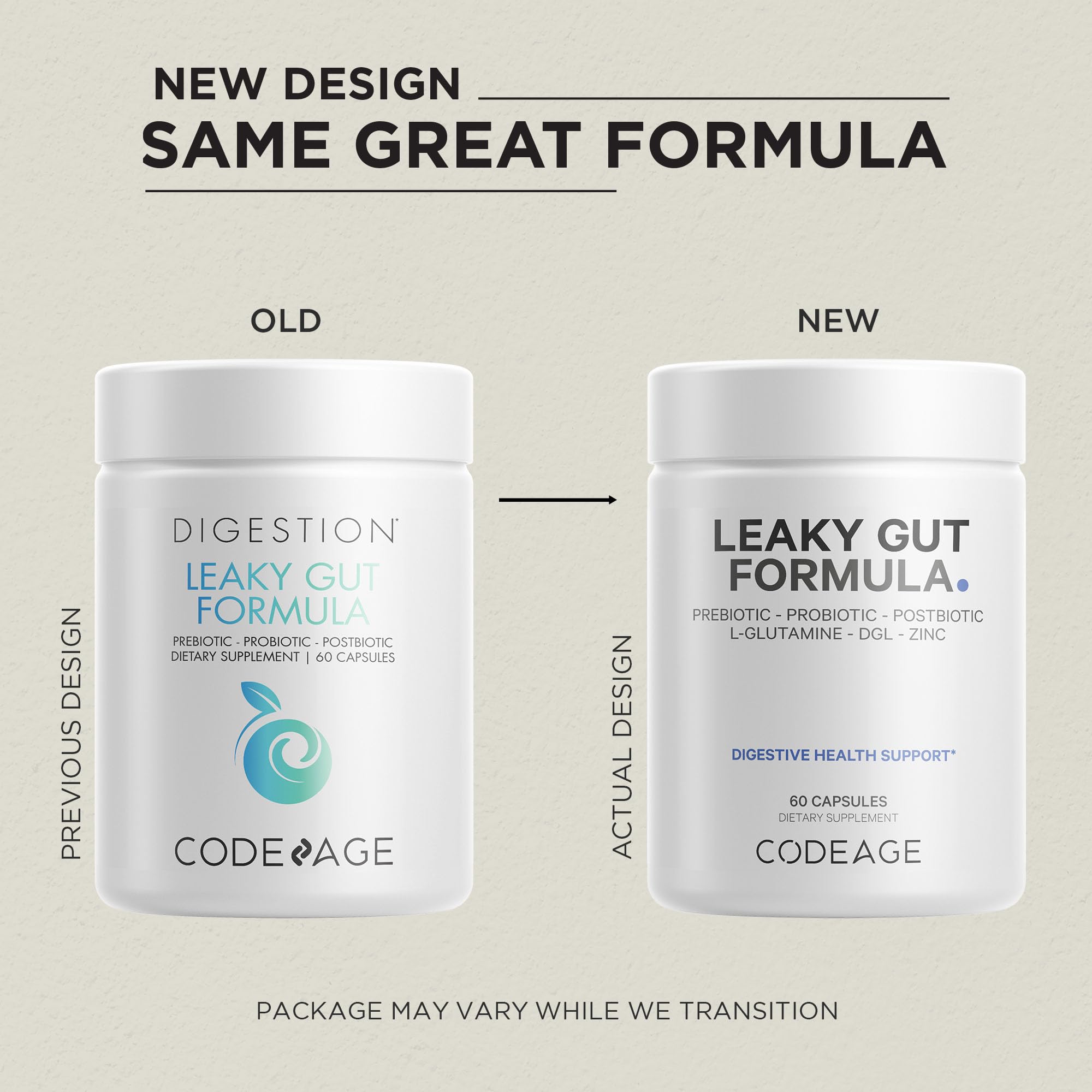 Codeage Leaky Gut N-Acetylglucosamine ingredient for gut comfort and barrier support.