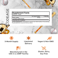 Codeage Acetyl-L-Carnitine capsules ready for daily dosing.