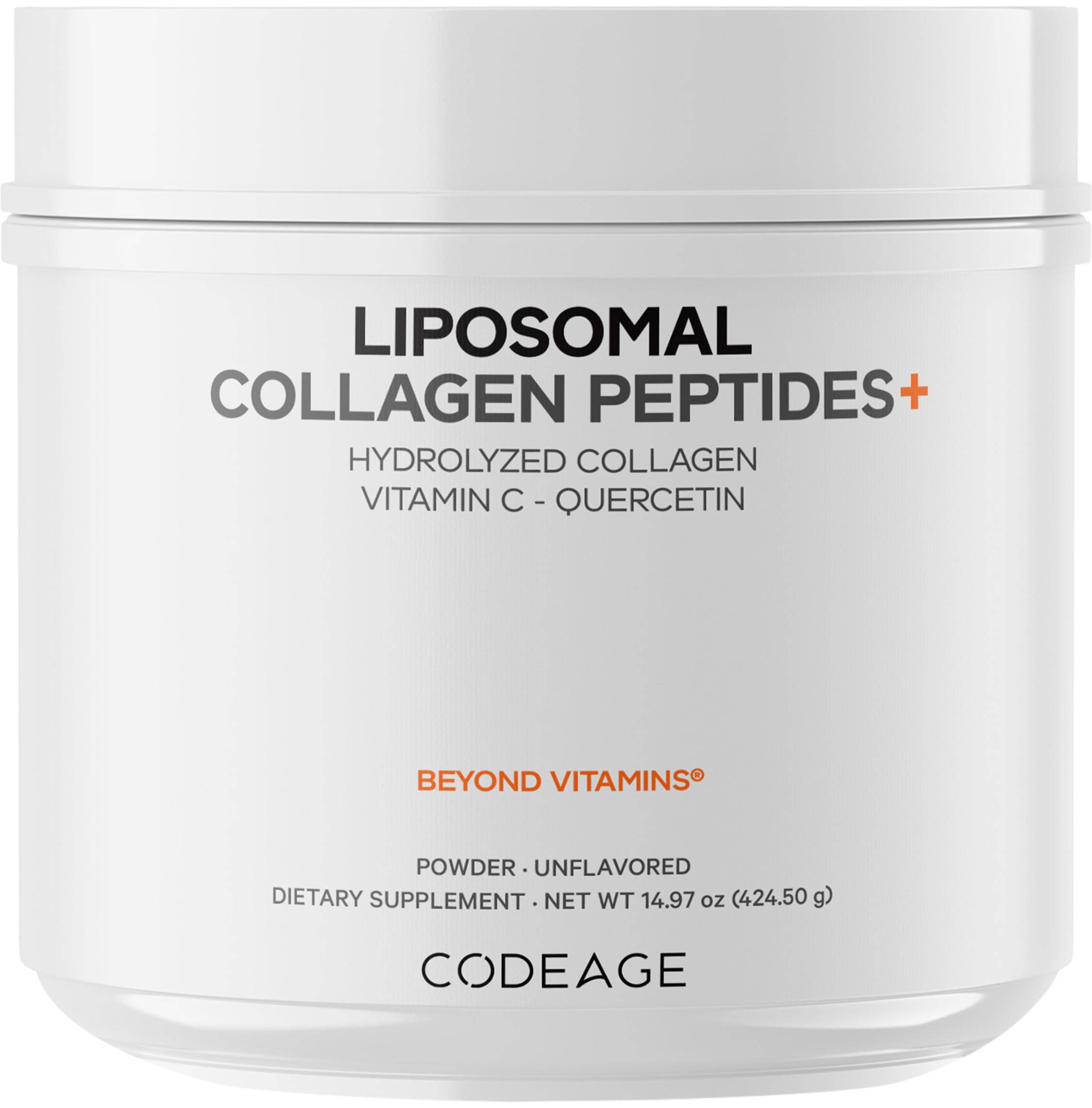 Codeage Liposomal Collagen Peptides bottle showcasing premium blend for daily use