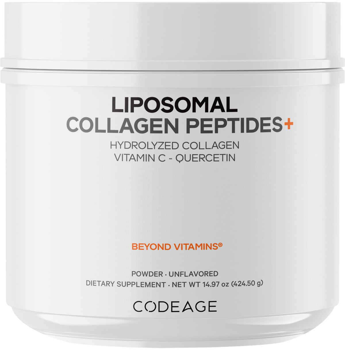 Codeage Liposomal Collagen Peptides bottle showcasing premium blend for daily use