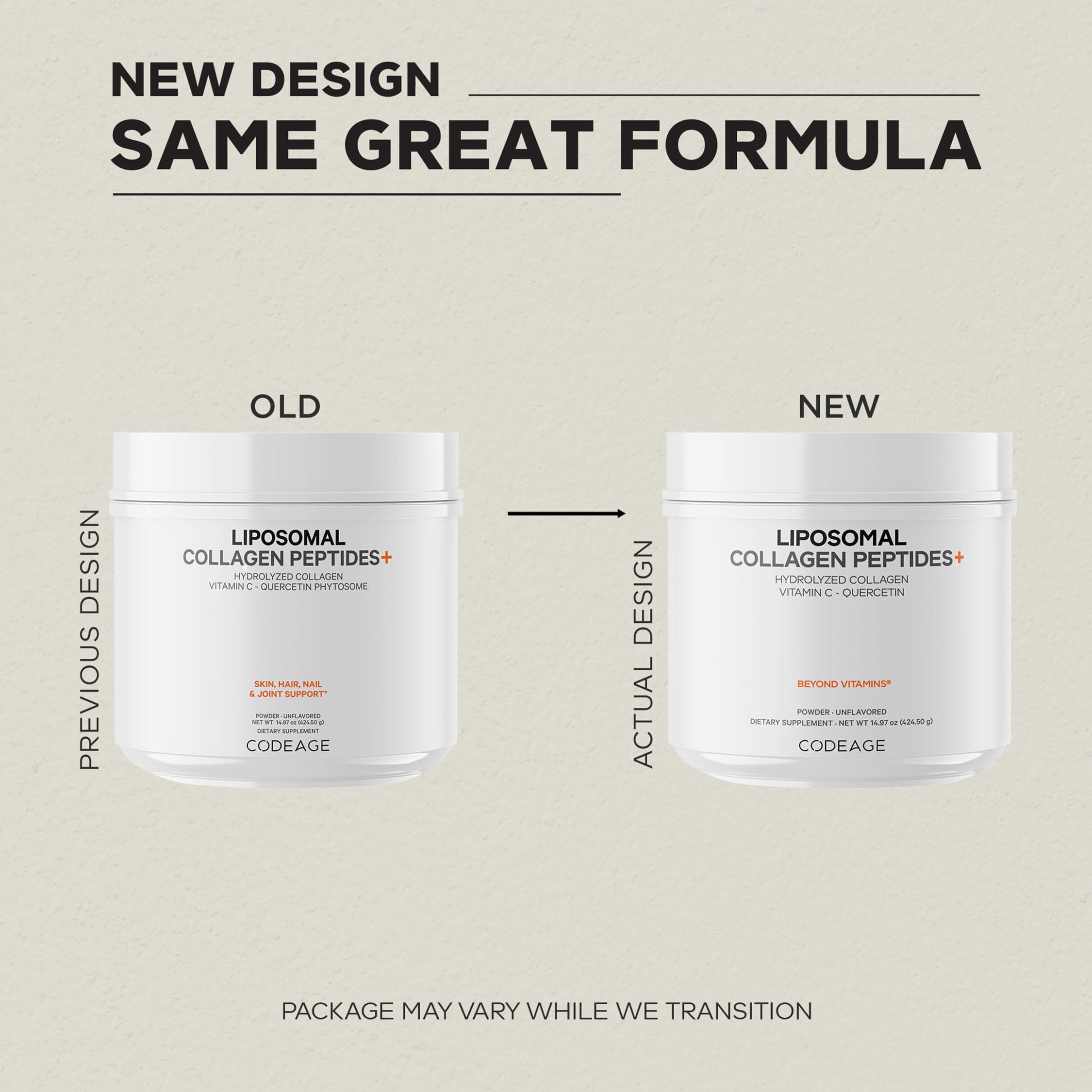 Codeage Liposomal Collagen Peptides dissolving in water for a smooth drink